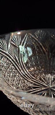 Vintage 1970's Waterford Crystal 9 Vesica Cut Salad/fruit Bowl