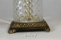 Vintage 28 Fancy Art Deco Cut Crystal or Glass Table Lamp
