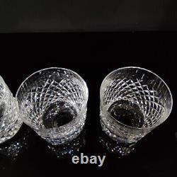 Vintage 4 Waterford Crystal Alana Old Fashioned Tumblers, 3 3/8 Excellent