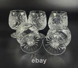 Vintage 5 Stunning Cut-Crystal Brandy Glasses Resemble Nachtmann Traube