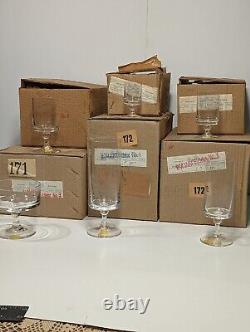 Vintage 60's Imported Rosenthal Hand Cut Lead Crystal Glassware Collection Rare