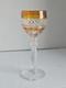 Vintage 8 Tall Bohemian Style Germany Cut Crystal Gold Wine Glass Or Goblet