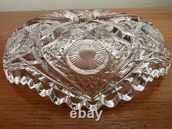 Vintage ABP American Brilliant Period Cut Crystal Dish Bowl, 7 Dia x 1 1/2 H