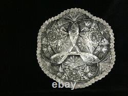 Vintage ABP American Brilliant Period Cut Crystal Fruit Bowl, 8 D x 3 1/2 High