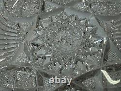 Vintage American Brilliant Cut Crystal Glass Clear Low Bowl Dish #770