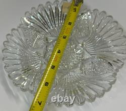 Vintage American Brilliant Cut Crystal Glass Clear Low Bowl Dish #770