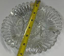 Vintage American Brilliant Cut Crystal Glass Clear Low Bowl Dish #770