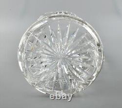 Vintage American Brilliant Cut Crystal Heavy Glass Pitcher 10