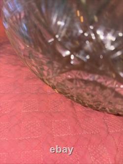 Vintage American Brilliant Cut Glass Dome Style Cut Crystal Lamp 18 H Beautiful