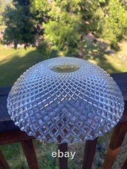 Vintage American Brilliant Cut Glass Lamp Crystal Spearpoint Prisms 24 Nachtmann