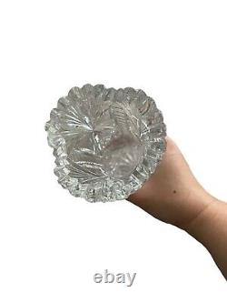 Vintage American Brilliant Period Cut Glass Tall 12 Crystal Vase