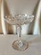 Vintage American Brilliant Tall Cut Crystal Compote, Signed Clark