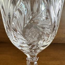 Vintage American Cut Crystal Company wine glass in the Eleanor pattern
