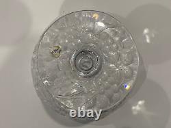 Vintage Antique Intaglio Cut Crystal Glass Centerpiece Compote Grapes Decoration