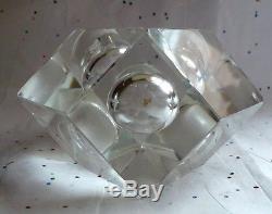 Vintage Art Deco Andrea Beveled Cut Glass Crystal 8 Perfume Bottle Dauber Nice