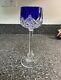 Vintage Baccarat Colbert Cut Crystal Cobalt Blue Rhine Wine