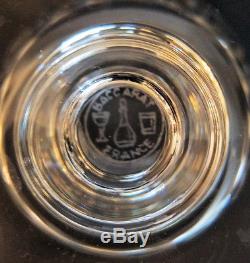 Vintage Baccarat Cut Crystal Biarritz Water Goblets Set of Four Glasses 50s-60s