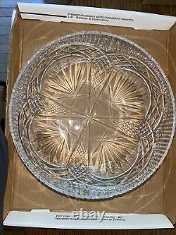 Vintage Beautiful Waterford Cut Crystal 9 1/2 inch Centerpiece Bowl Signed MINT