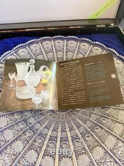 Vintage Bohemia Glass Hand Cut Crystal Bowl in Original Case Czechoslovakia Made