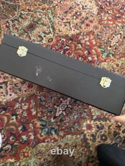 Vintage Bohemia Glass Hand Cut Crystal Bowl in Original Case Czechoslovakia Made