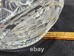 Vintage Bohemian Crystal Hand Cut Glass Oval Bridal Basket or Fruit Bowl AMAZING