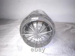 Vintage Bohemian Glass Czech Cut Crystal Bud Vase