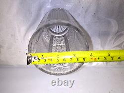 Vintage Bohemian Glass Czech Cut Crystal Bud Vase