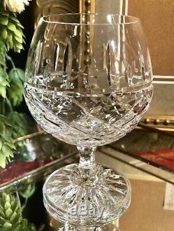 Vintage Brandy Snifters Cut Lead Crystal glasses Bohemian Barware Set of 6 heavy