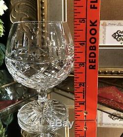 Vintage Brandy Snifters Cut Lead Crystal glasses Bohemian Barware Set of 6 heavy