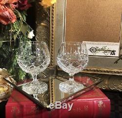 Vintage Brandy Snifters Cut Lead Crystal glasses Bohemian Barware Set of 6 heavy