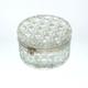Vintage Brockway Glass Cut Crystal Jewelry Box Kiss Lock Clasp 1900-1940