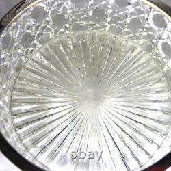 Vintage Brockway Glass Cut Crystal Jewelry Box Kiss Lock Clasp 1900-1940