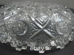 Vintage Clark Prima Donna Cut Crystal Glass Abp American Brilliant Period Bowl