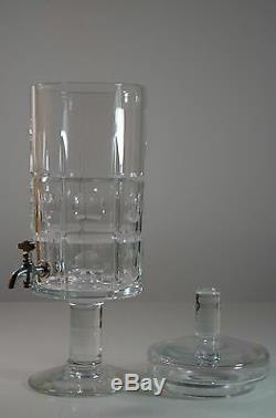 Vintage Crystal Cut Large Liquor Fountain Spigot Dispenser Cristal De Sevres