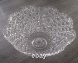 Vintage Crystal Glass Bowl 16 Inch Diameter
