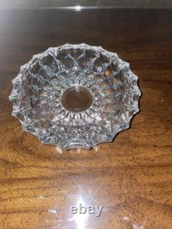Vintage Crystal/Glass Serving Platter/Dish Round, Clear-Cut, 14