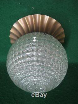Vintage Crystal Mid Century Shabby Cut Glass Ceiling Light Fixture Chic 2666-13