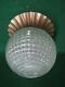 Vintage Crystal Mid Century Shabby Cut Glass Ceiling Light Fixture Chic 2666-13