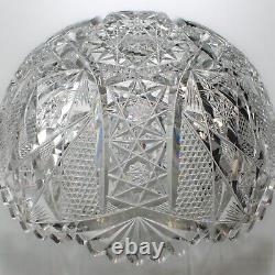 Vintage Cut Crystal Bowl Deep Cut 8 x 4