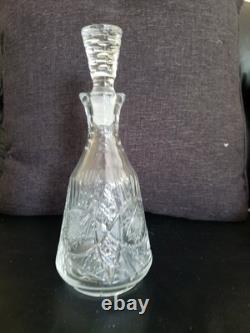 Vintage Cut Crystal Decanter with Glasses