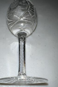 Vintage Cut Crystal Decantur With 3 Dessert Wine Cordial After Dinner Glasses