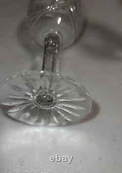 Vintage Cut Crystal Decantur With 3 Dessert Wine Cordial After Dinner Glasses