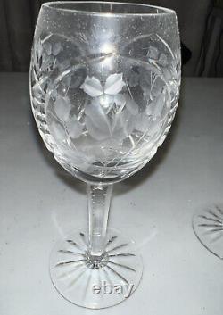 Vintage Cut Crystal Decantur With 3 Dessert Wine Cordial After Dinner Glasses