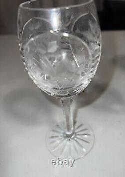 Vintage Cut Crystal Decantur With 3 Dessert Wine Cordial After Dinner Glasses