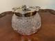 Vintage Cut Crystal Glass Biscuit Jar Silverplated Lid RF & Co L Rose Knob