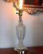 Vintage Cut Crystal Glass & Brass Table Lamp 15 Tall