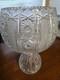 Vintage Cut Crystal/Glass Centerpiece Punch Bowl On Stand 8.5 inch
