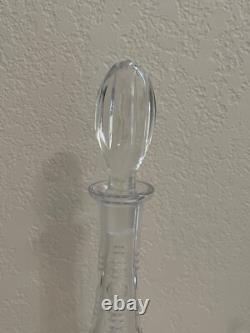 Vintage Cut Crystal Glass Decanter with Star Design