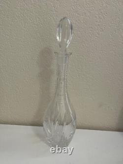 Vintage Cut Crystal Glass Decanter with Star Design