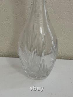 Vintage Cut Crystal Glass Decanter with Star Design